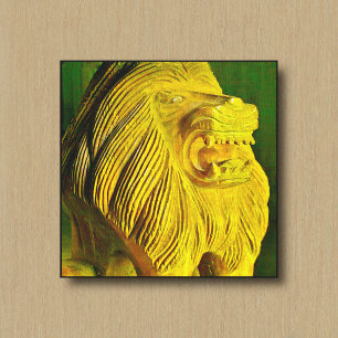Lion Head Sculpture Canvas Print