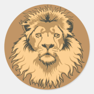 Lion Head Sticker