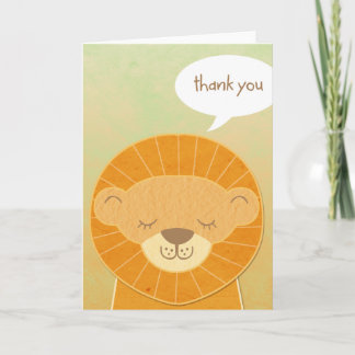 Lion Head Thank You Card