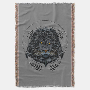Lion Head Throw Blanket