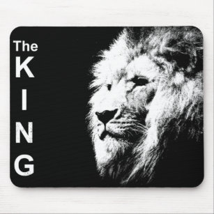Lion Head Trendy Pop Art Picture The King Template Mouse Mat
