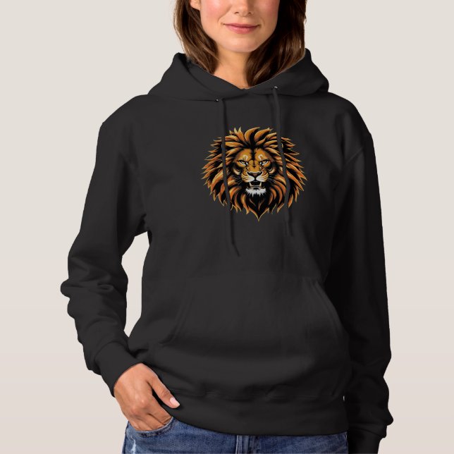 Lion Head vector Hoodie (Front)