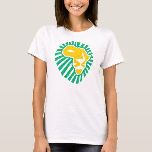 Lion Head Waka-waka yellow blue women t-shirt