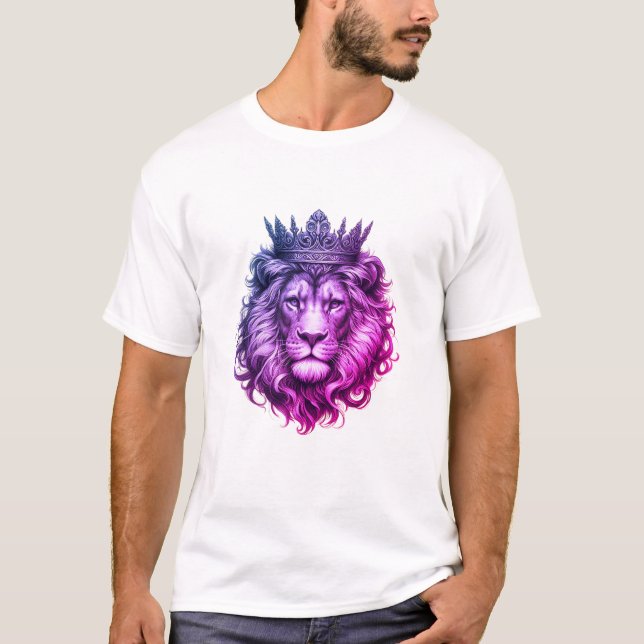 Lion Head with Crown Royal Luxury T-Shirt  (Front)