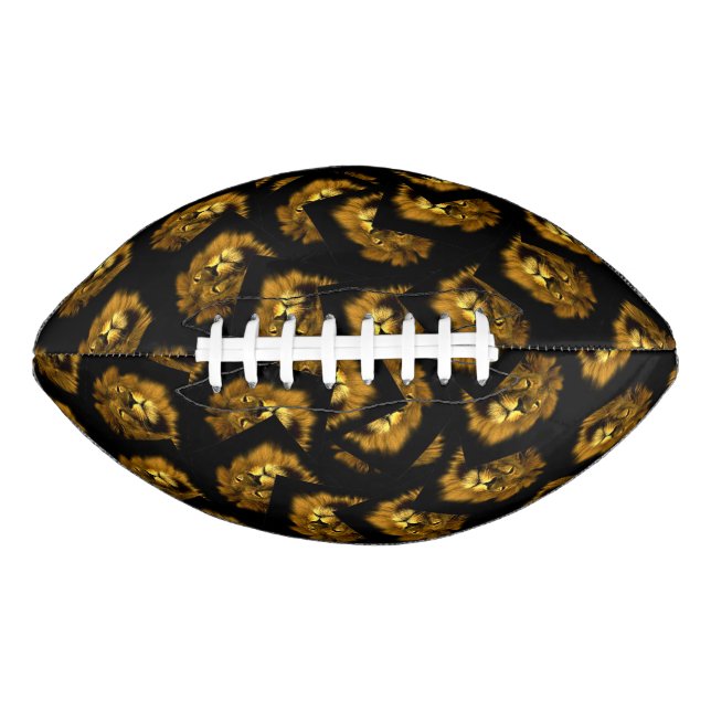 Lion Heads On Black, American Football (Front)