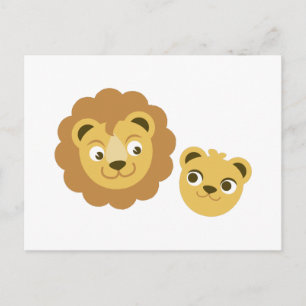 Lion Heads Postcard