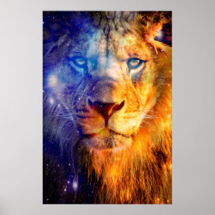Lion Heavens Canvas Poster