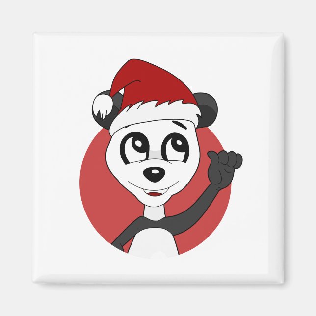 Lion holding a soccer ball cartoon magnet (Front)