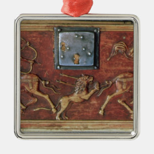 Lion Hunt, plaque from a Byzantine casket, 11th ce Metal Tree Decoration