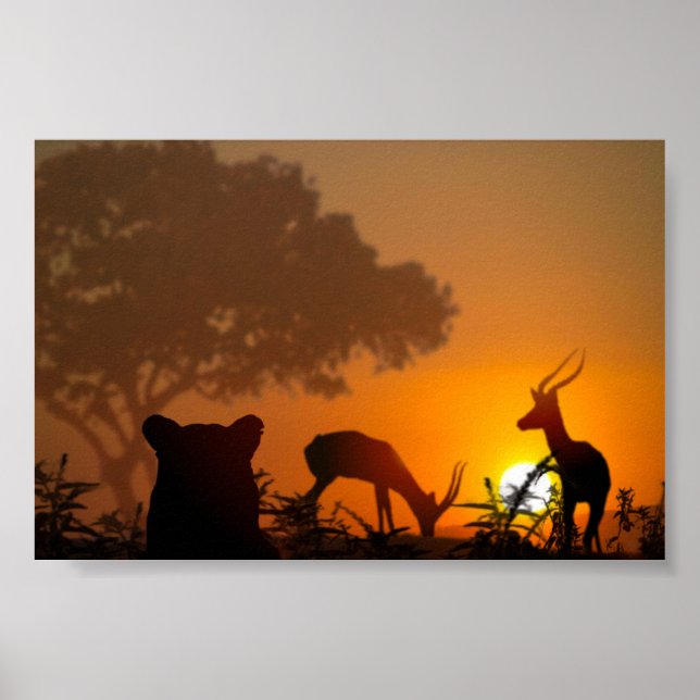 Lion Hunt Poster (Front)