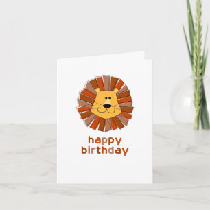 Lion Illustration Birthday Card