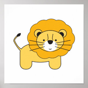 Lion, illustration by Lorena Depante Poster