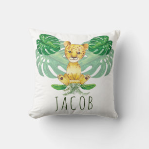 Lion Illustration Safari modern Personalized Cushion
