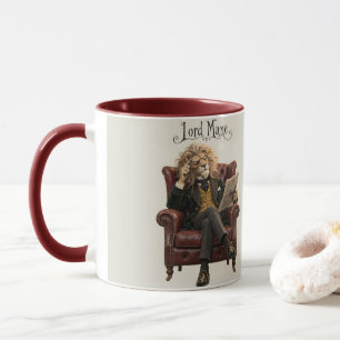 Lion in a Leather Armchair Mug