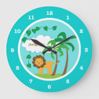 Lion in Jungle with Palm Trees Personalised