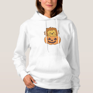 Lion In Pumpkin Orange Koalas Halloween Lion Hoodie