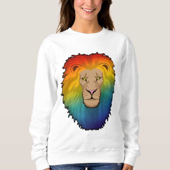 Lion in Rainbow Colours Sweatshirt (Front)