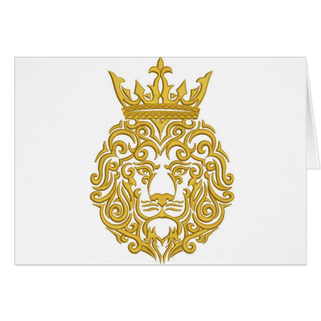 lion in the crown, imitation of embroidery (Front Horizontal)