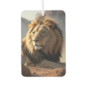 Lion in the Dust Car Air Freshener