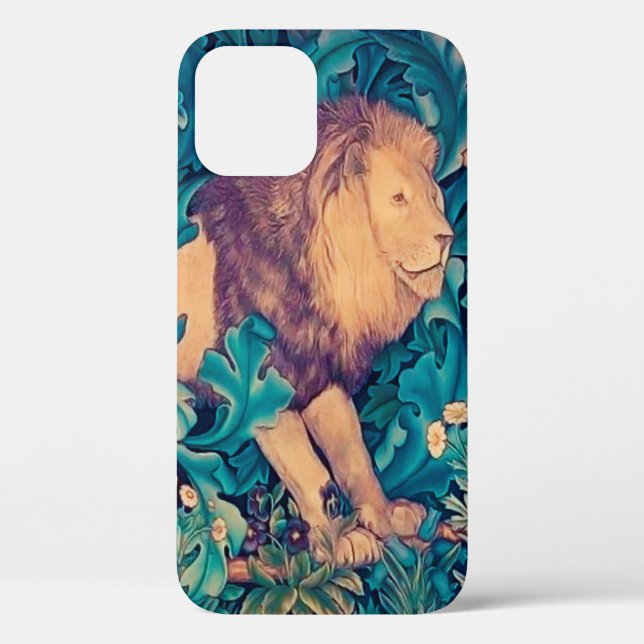 Lion in The Forest, William Morris Case-Mate iPhone Case (Back)