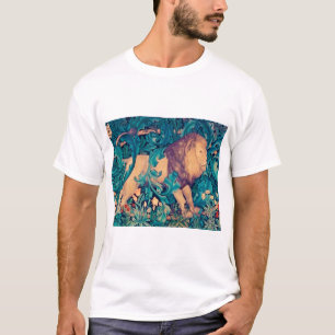 Lion in The Forest, William Morris T-Shirt