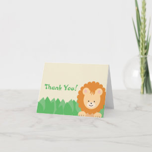Lion in the Jungle Thank You Card