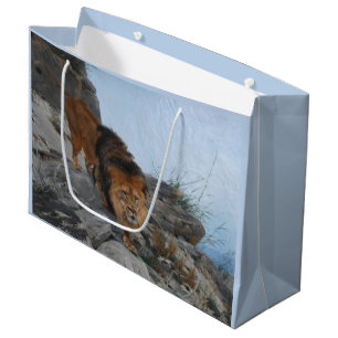 Lion in the Mountains (by Richard Friese) Large Gift Bag