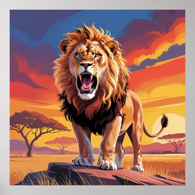 Lion In The Wilderness Poster (Front)