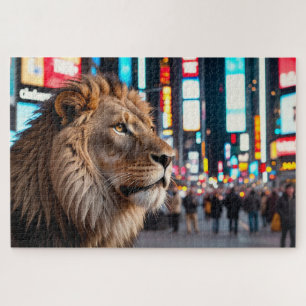 Lion in Times Square Jigsaw Puzzle