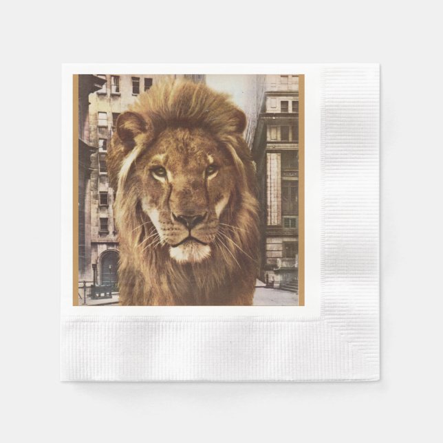 lion in town napkin (Front)