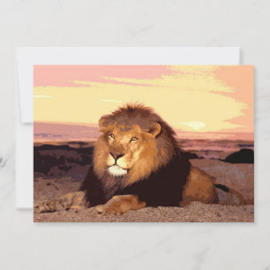 Lion Invitation - Lion Invites