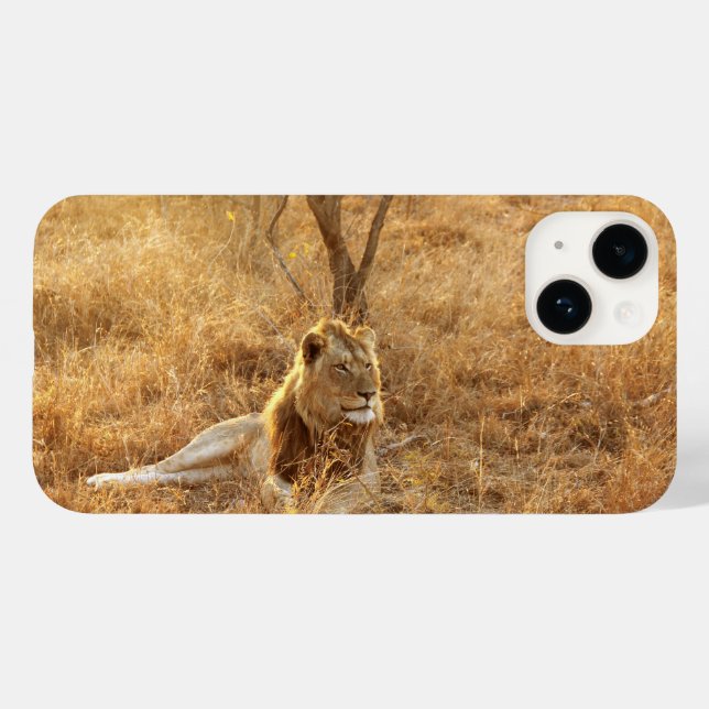 Lion iPhone 14 Case (Back (Horizontal))