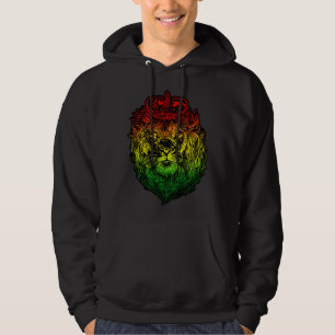 Lion Judah Rastafarian Ethiopian Lion  Reggaeton P Hoodie