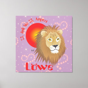 lion July 23 to August 22 canvas Print