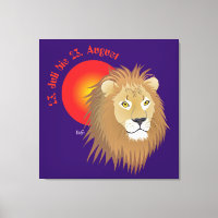 lion July 23 to August 22 canvas