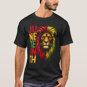 Lion Juneteenth 1865 Cool Black History African Am T-Shirt