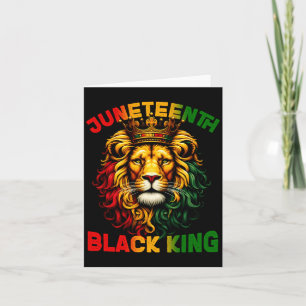 lion juneteenth black king melanin father s day t card