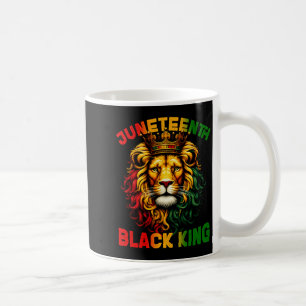 lion juneteenth black king melanin father s day t coffee mug