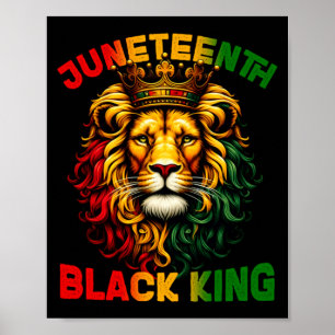 lion juneteenth black king melanin father s day t poster