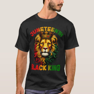 lion juneteenth black king melanin father s day t T-Shirt