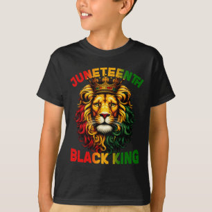 lion juneteenth black king melanin father s day t T-Shirt