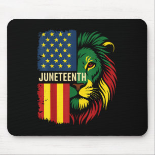 Lion Juneteenth Cool Black History African America Mouse Mat
