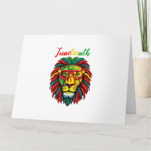 Lion juneteenth shirts women dress Black history f Card