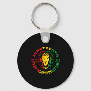 Lion juneteenth since 1865 is my independence day key ring