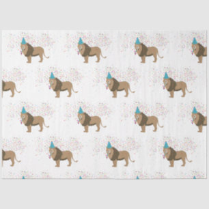 Lion Jungle Partying Animals Having a Party Tissue Paper