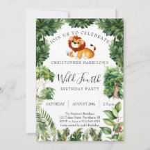 Lion Jungle Wild 4th Birthday