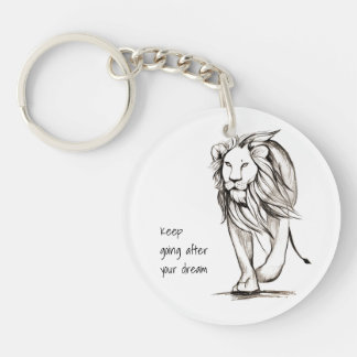 Lion - keep going after your dream Metal Wall Art Key Ring