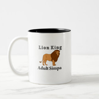 Lion King Adult Simpa  Two-Tone Coffee Mug