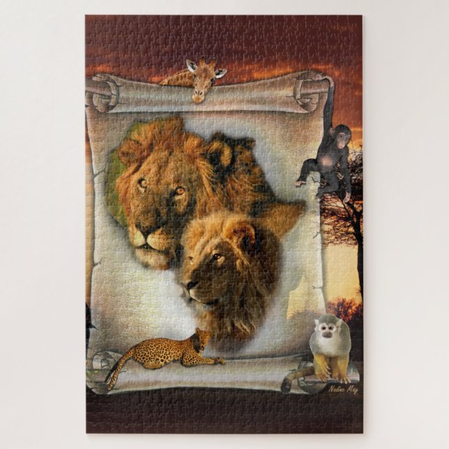 Lion King and Queen Jigsaw Puzzle (Vertical)