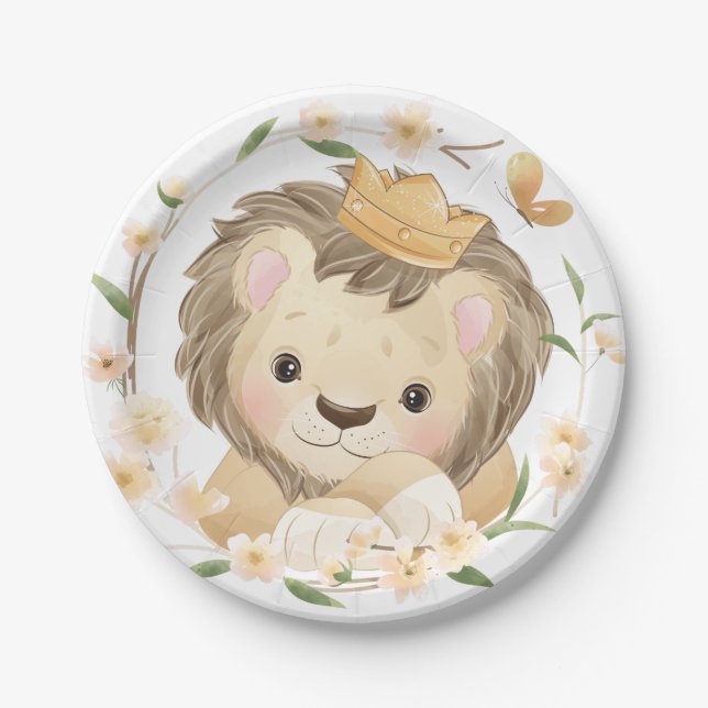 Lion king Baby Shower Paper Plate (Front)